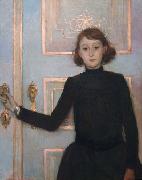 Theo Van Rysselberghe Portrait of Marguerite van Mons who later married Thomas Braun oil